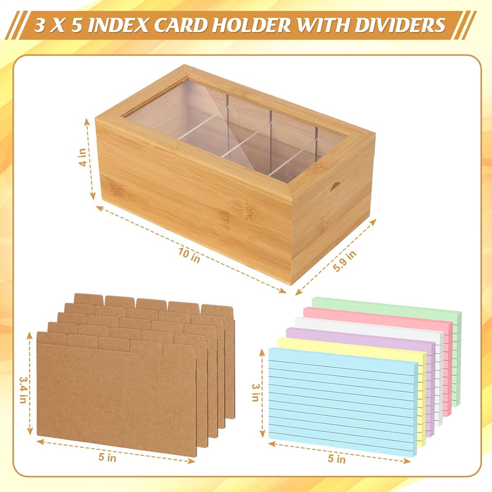 Card Index Box - Organizador de Tarjetas de Índice de