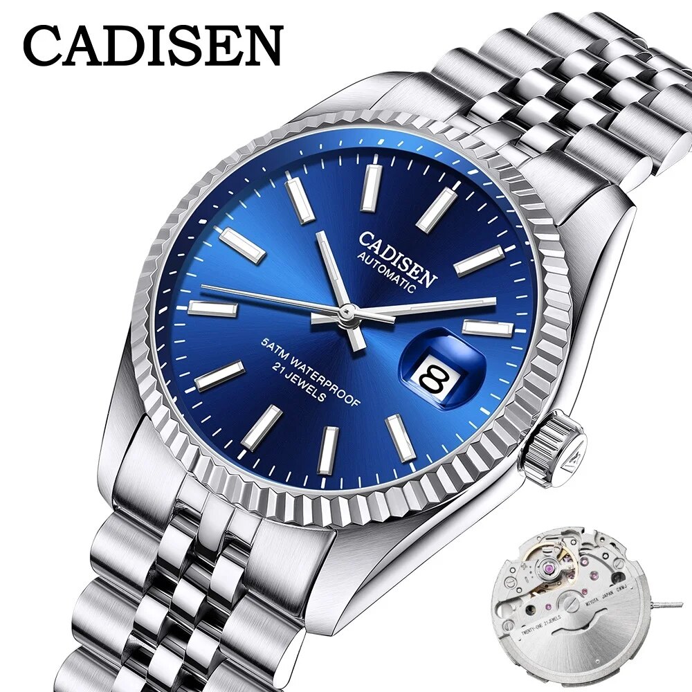 Paper Weight Crystal - Reloj Mecánico CADISEN para hombre, reloj